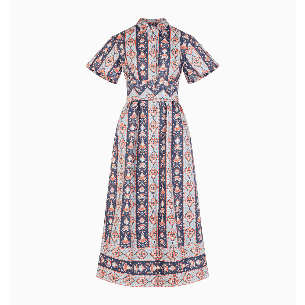 Hill House Home The Carolina Shirt Dress - Navy Emma Stripe Size MNavy Emma Stri
